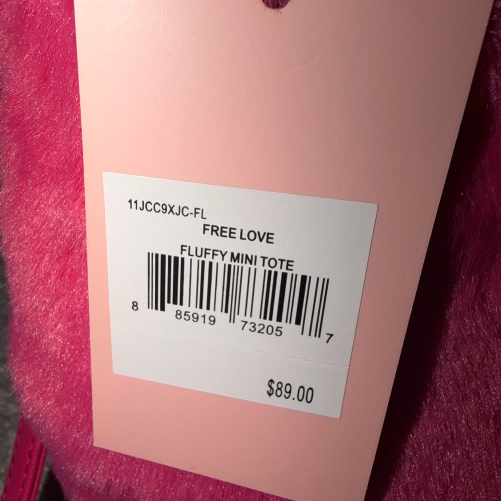 Juicy Couture Free Love Fluffy Mini Tote Or Crossbody Removable Strap NWT - Picture 4 of 9